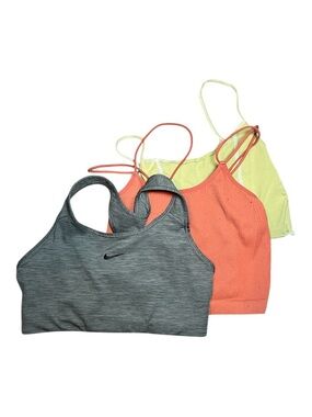 Nike Gray, Coral Colsie & Lime PAC Bralette bundle